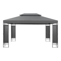 Padiglione Decorativo 'Lanciano' 400 x 300 x 265 cm Gazebo per Eventi - Grigio Scuro [en.casa]