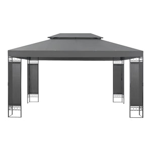 Padiglione Decorativo 'Lanciano' 400 x 300 x 265 cm Gazebo per Eventi - Grigio Scuro [en.casa]