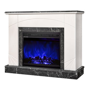 Camino Elettrico da Pavimento 85x110x27 cm Effetto Fiamma 1500W Madeira lux & Lorance