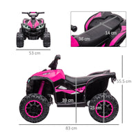 Quad Elettrico per Bambini 12V 2 Velocità Fari LED Rosa