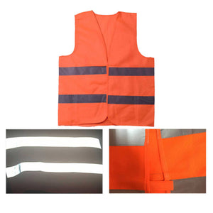 Gilet Catarifrangente di Sicurezza Giubbotto di Sicurezza Riflettente ad Alta visibilit&agrave; Arancione Taglia XL