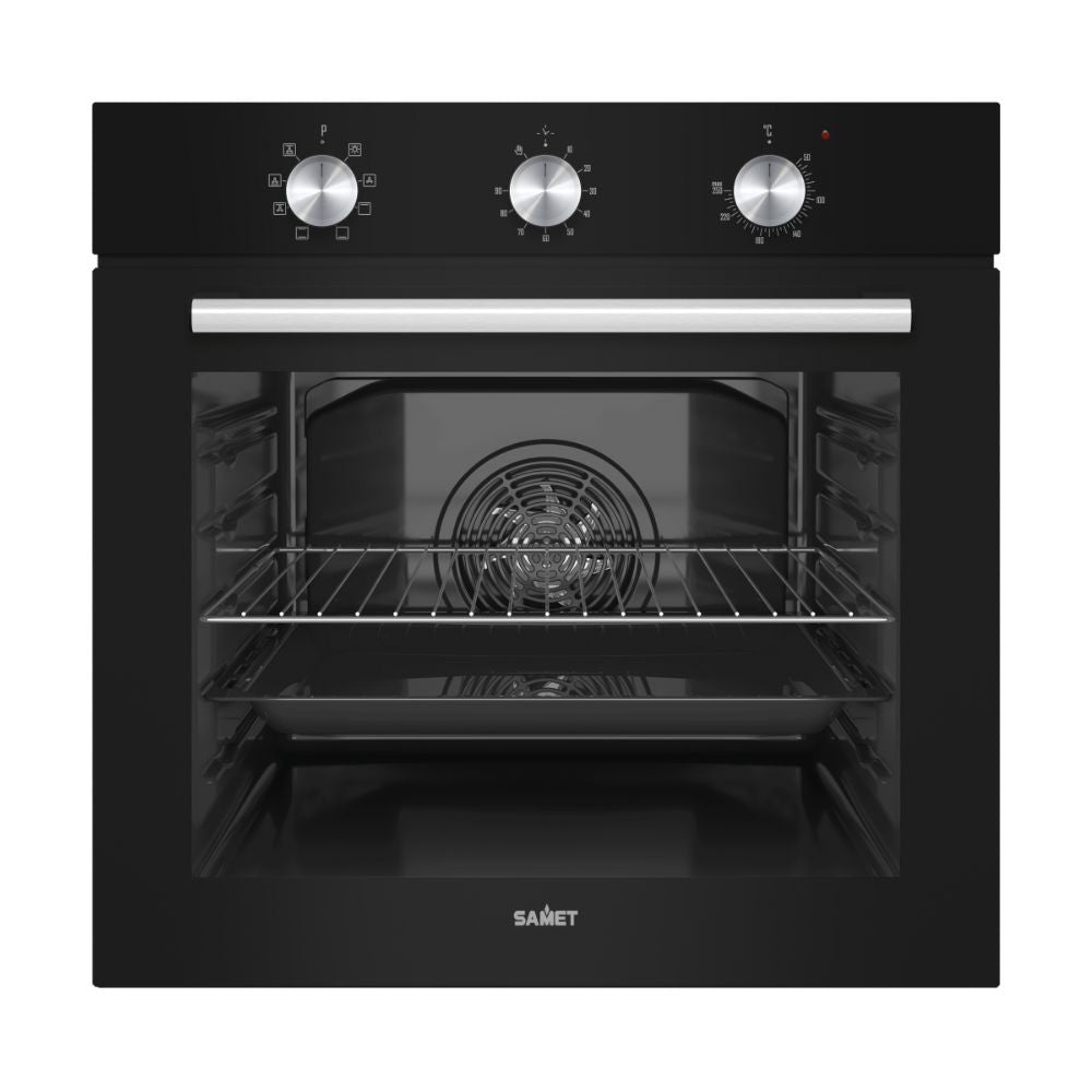 Giove forno incasso elettrico multifunzione nero timer meccanico