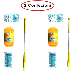 Swiffer duster xxl starter kit catturapolvere 2 confezioni da 1 manico & 2 piumini