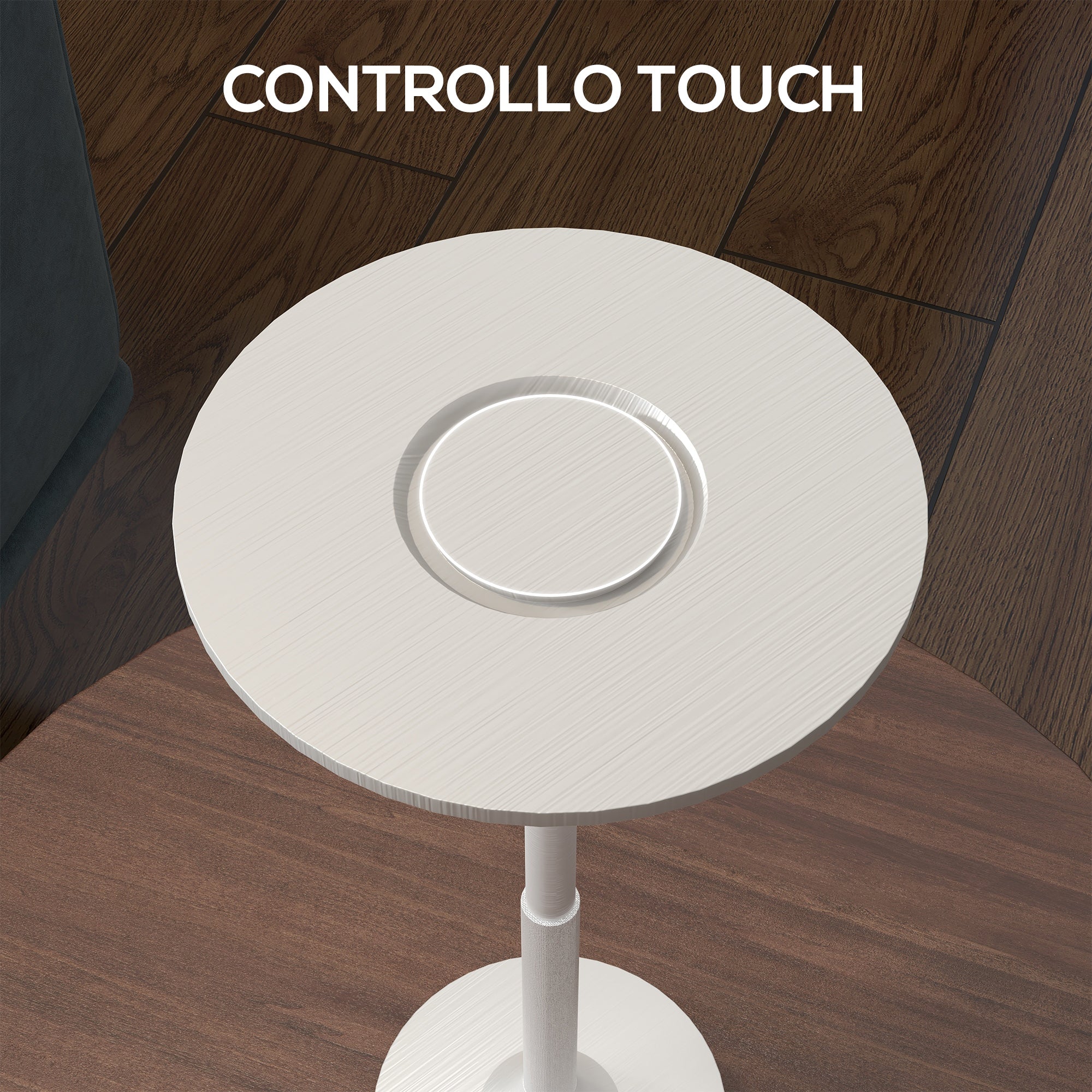 Lampada da Tavolo a LED Senza Filo Touch ⌀13x28,5 cm Batteria Ricaricabile Argento