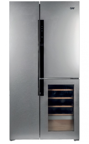 Grf t9183winxg frigo tre porte con cantinetta side by side inox classe e total no frost 548 litri