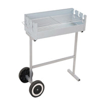 Griglia Barbecue Con Ruote a Carbonella BBQ Carbon 52X25X63cm Acciaio Inox