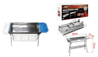 Griglia Barbecue Grande Con Piani e Supporto BBQ Carbon 99X31X72cm Acciaio Inox