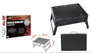 Griglia Barbecue da Tavola a Carbonella BBQ Carbon 35X27X20cm Ferro Nero