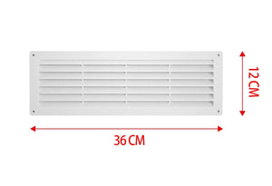 Griglia di Ventilazione Rettangolare 360X120mm Griglia Aerazione In Plastica Made In Italy