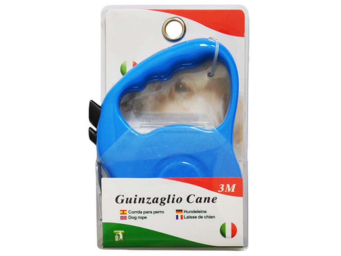 Guinzaglio per Cani 3 Metri Retrattile Colore Blu