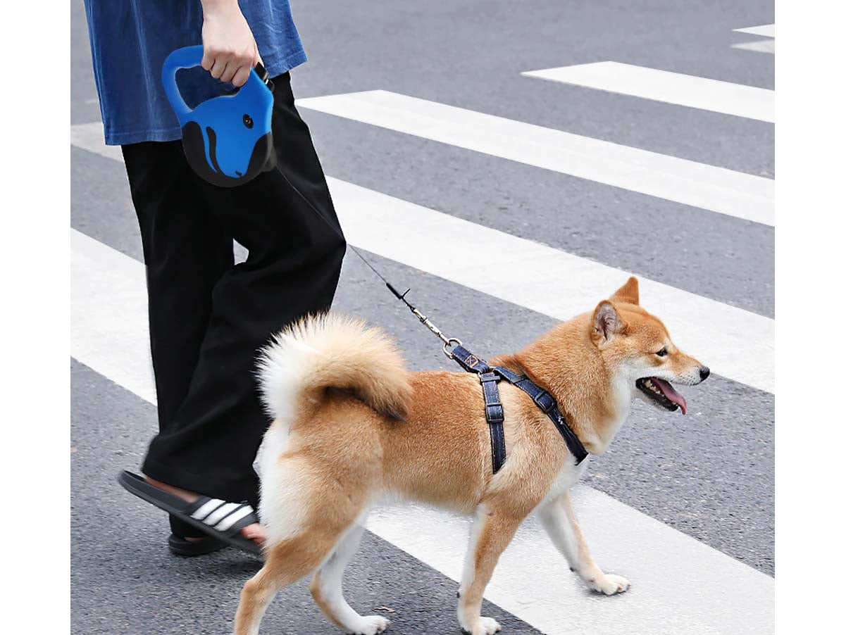 Guinzaglio per Cani 3 Metri Retrattile Colore Blu