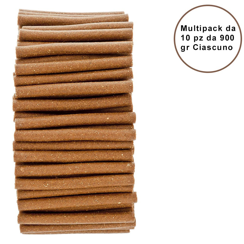 Snack per cani fuss-dog dogaroni bastoncini al manzo confezione da 10 pz