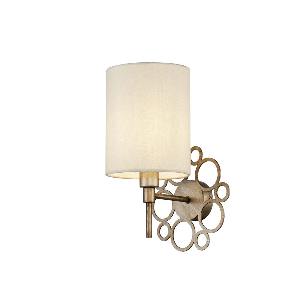 Applique Contemporanea Anna Metallo Colore Oro 1 Luce Diffosore In Pvc Crema