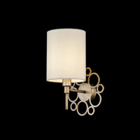 Applique Contemporanea Anna Metallo Colore Oro 1 Luce Diffosore In Pvc Crema