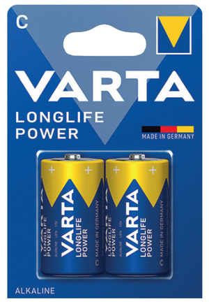 Varta batteria longlife power mezza torcia c alcalina blister 2 pezzi