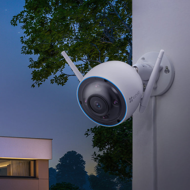 Telecamera WiFi Esterno,  Visione Notturna a Colori, IP Camera, Intelligenza Artificiale EZVIZ H3 2k 