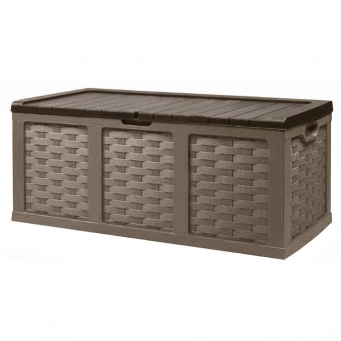 Cassapanca in Rattan Style XXL 157,5x75x63,5 h cm in Plastica Marrone