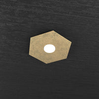 HEXAGON APPLIQUE-PLAFONIERA 1 LUCE FOGLIA ORO 1142-1L-FO