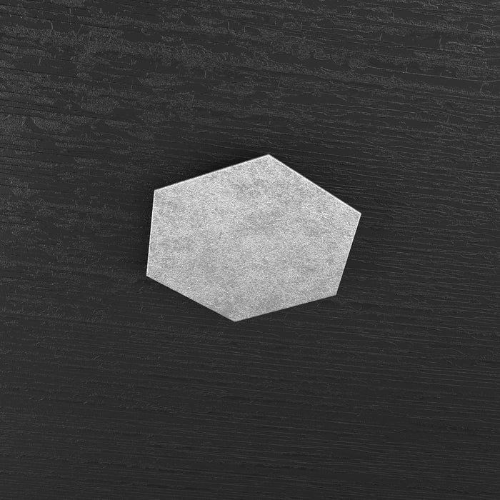 HEXAGON APPLIQUE-PLAFONIERA DECORATIVO FOGLIA ARGENTO 1142-1D-FA