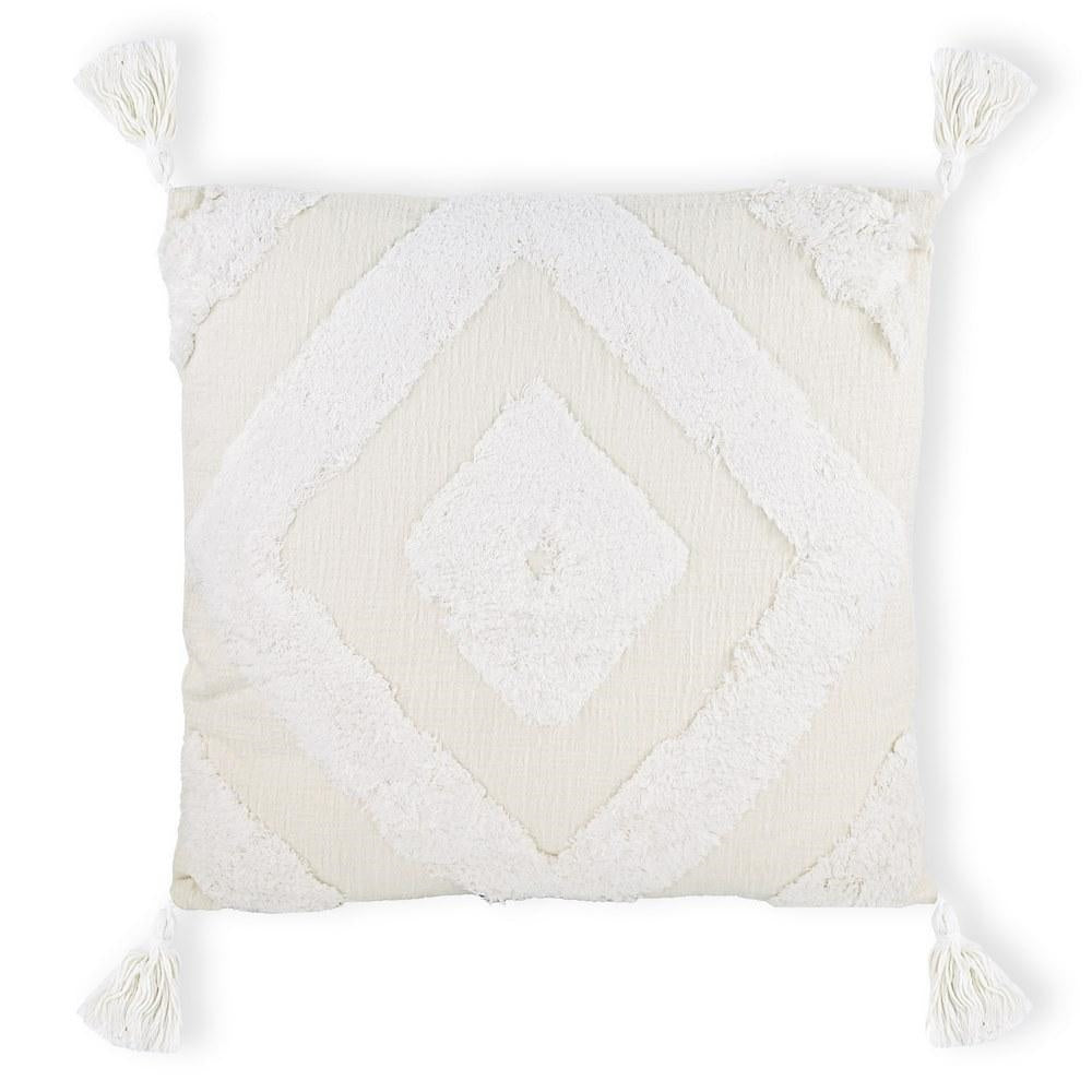 Cuscino con figure geometriche 4 nappe bianco 45x45 Prism