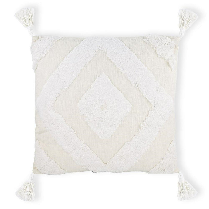 Cuscino con figure geometriche 4 nappe bianco 45x45 Prism