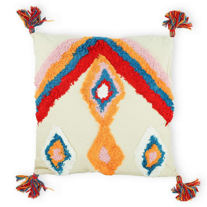 Cuscino da salotto 45x45 colori caldi Tribal