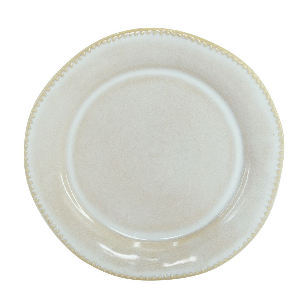 Set di 18 piatti in ceramica Rita rifiniti a mano beige