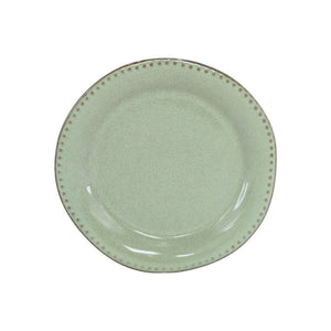 Set di 18 piatti in ceramica Rita rifiniti a mano verde