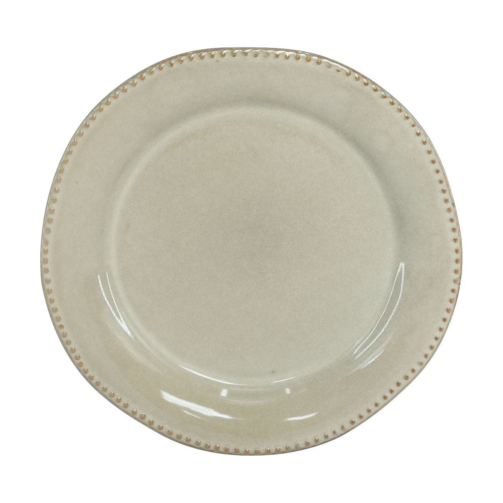 Set di 18 piatti in ceramica Rita rifiniti a mano khaki