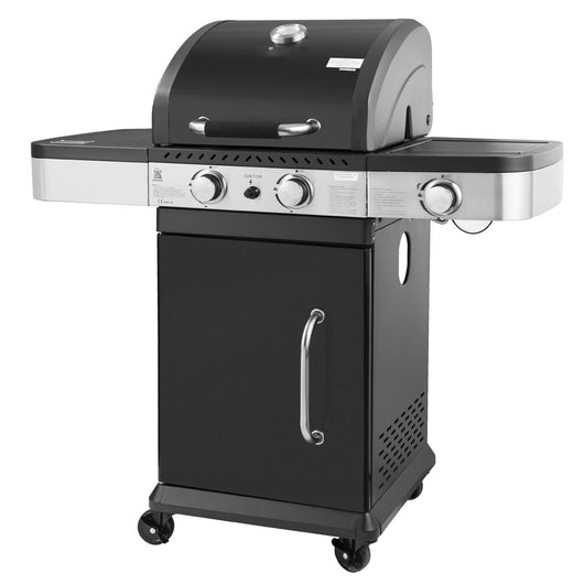 Barbecue a Gas GPL 3 Bruciatori 122x57x112cm Dallas Nero