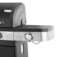 Barbecue a Gas GPL 3 Bruciatori 122x57x112cm Dallas Nero