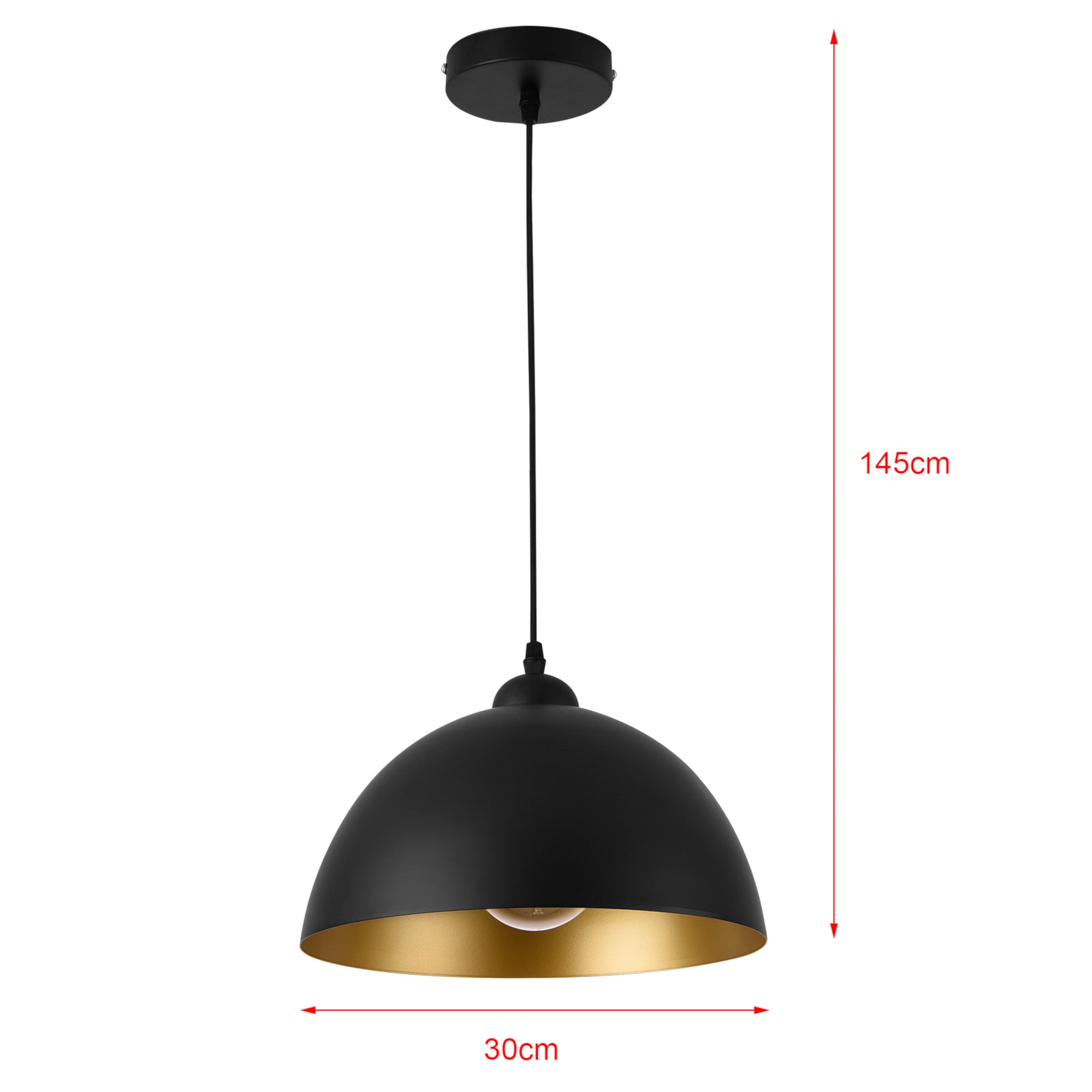 Set da 2 Lampade a Sospensione in Stile Vintage con Lunghezza Regolabile E27 60W 2x Lampadari in Design Industriale