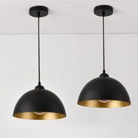 Set da 2 Lampade a Sospensione in Stile Vintage con Lunghezza Regolabile E27 60W 2x Lampadari in Design Industriale