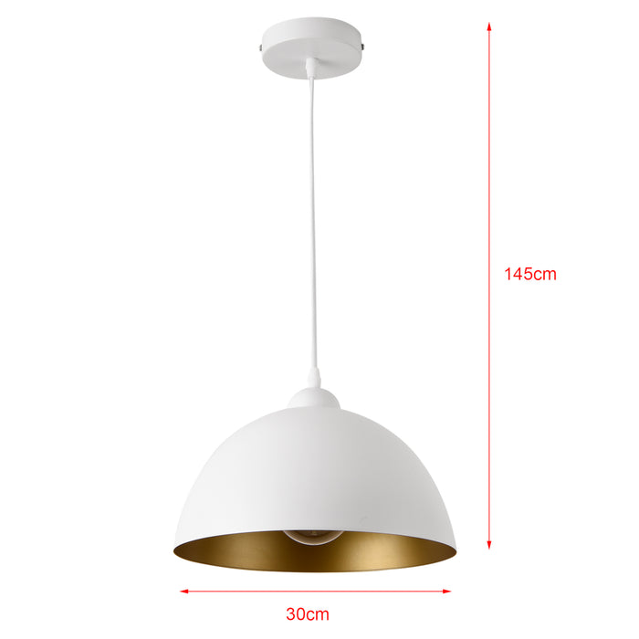 Set da 2 Lampade a Sospensione in Stile Vintage con Lunghezza Regolabile E27 60W 2x Lampadari in Design Industriale