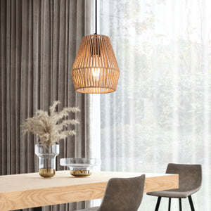 Lampada a Sospensione Liverpool con Paralume Fatto con Corda - Beige lux.pro