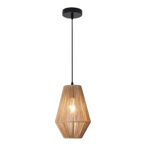 Lampada a Sospensione Newtownabbey con Paralume a Forma di Nassa - Beige - lux.pro