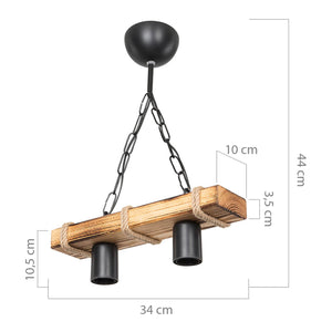 Lampada a Sospensione 'Hemel' con 2 Portalampadine lux.pro