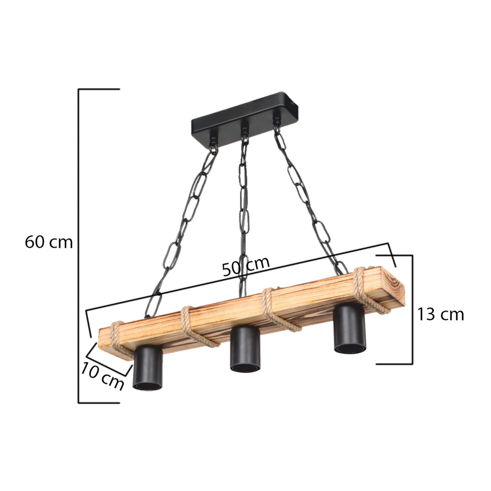 Lampada a Sospensione 'Hemel' con 3 Portalampadine lux.pro