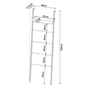 Scaffale ⌀ksnes da Terra a Forma di Scaletta in Acciaio- Nero [en.casa]