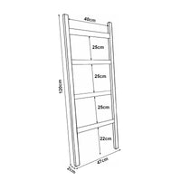 Scala Porta Asciugamani da Bagno Luumäki Forma di Scala a 4 Pioli Legno Naturale [en.casa]