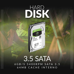 Hard Disk Interno 1 TB, SATA da 6 GBit/s, 3,5", 7.200 RPM, Cache da 64 MB