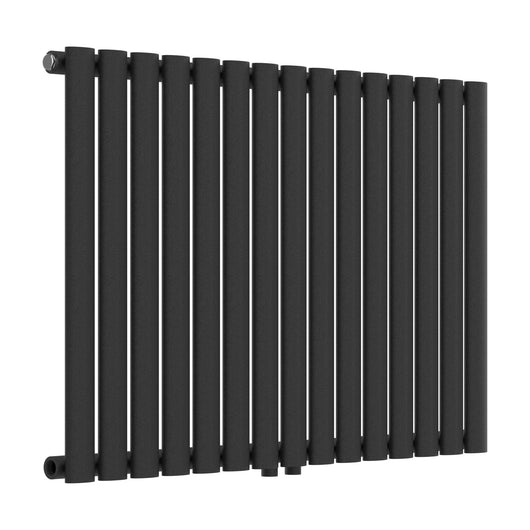 Termosifone Nore ad Acqua Calda Pannello Singolo con Elementi Tubolari 60 x 90 cm Nero [neu.haus]