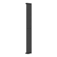 Termosifone Nore ad Acqua Calda Pannello Singolo con Elementi Tubolari 160 x 24 cm Nero [neu.haus]