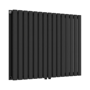 Termosifone Nore ad Acqua Calda Pannello Doppio con Elementi Tubolari 60 x 90 cm Nero [neu.haus]