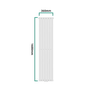 Termosifone Nore ad Acqua Calda Pannello Doppio con Elementi Tubolari 160 x 36 cm Bianco [neu.haus]