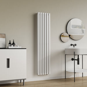 Termosifone Nore ad Acqua Calda Pannello Doppio con Elementi Tubolari 160 x 36 cm Bianco [neu.haus]