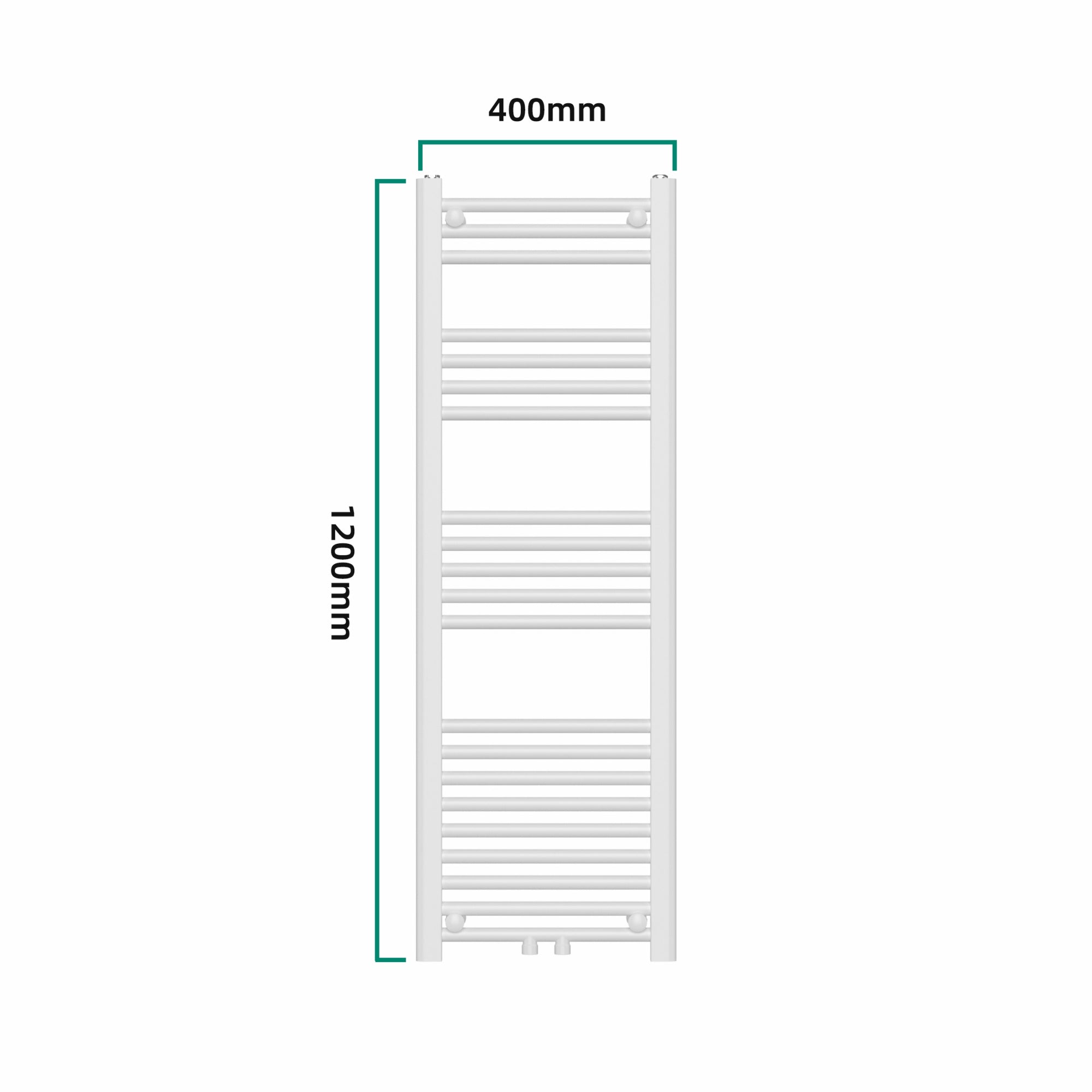 Scaldasalviette da Parete Voss 120 x 40 cm Bianco [neu.haus]