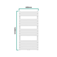 Scalda Asciugamani da Parete Voss ad Acqua Calda 120 x 60 cm Bianco [neu.haus]