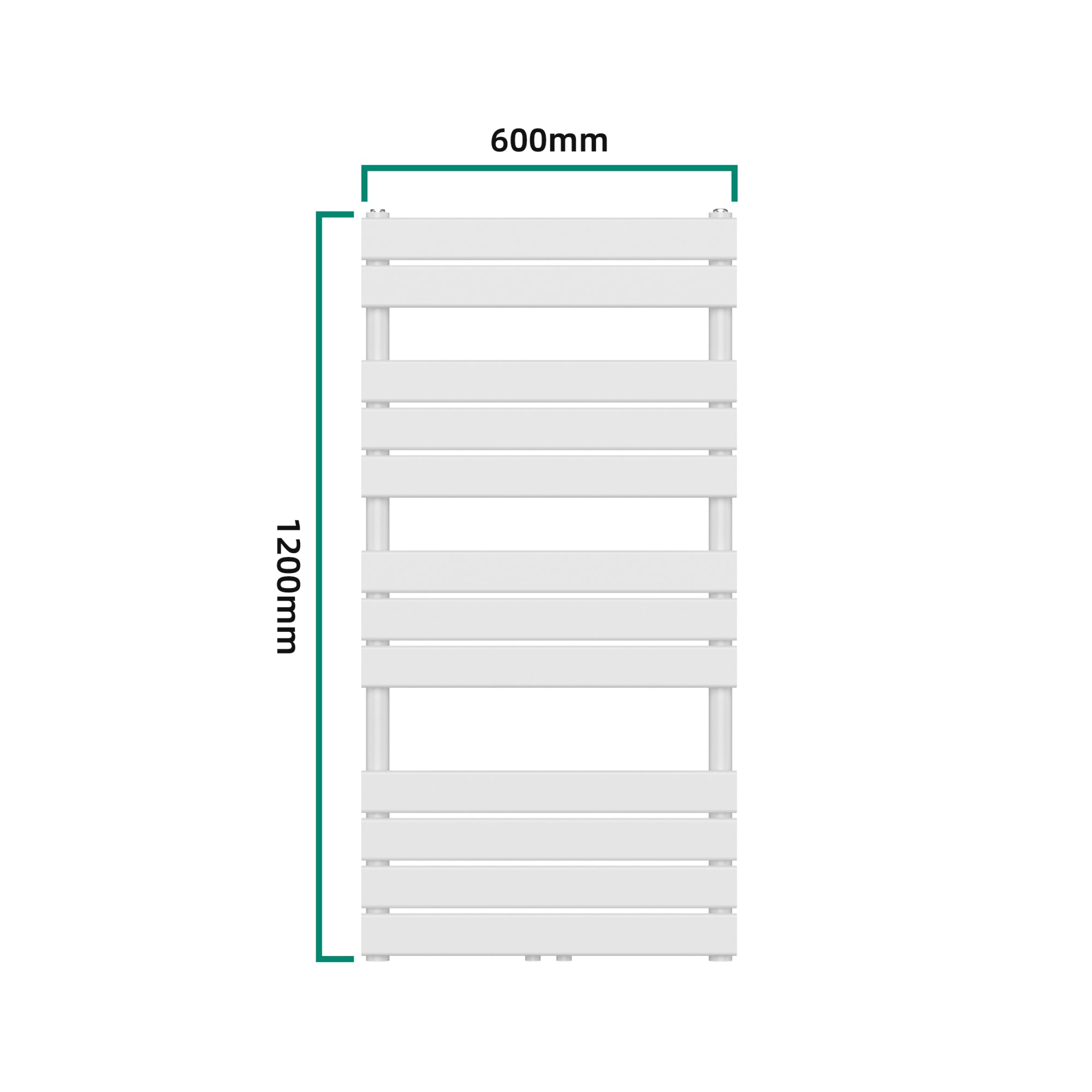 Scalda Asciugamani da Parete Voss ad Acqua Calda 120 x 60 cm Bianco [neu.haus]