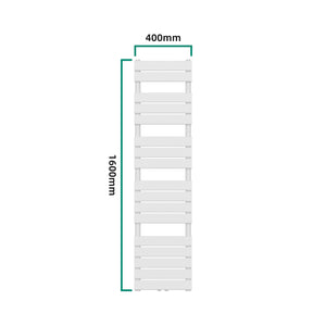 Scalda Asciugamani da Parete Voss ad Acqua Calda 160 x 40 cm Bianco [neu.haus]